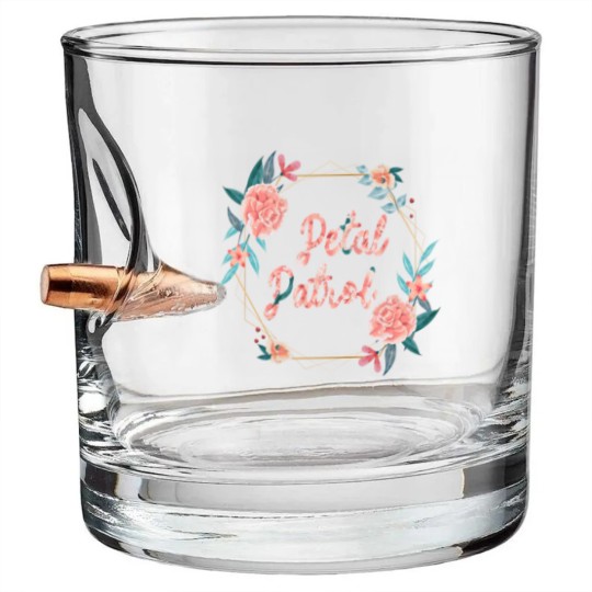 Discover Flowers Floral Petal Patrol Bullet Whiskey Glasses