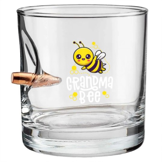 Discover Family Bee Grandma Birthday First Bee Day Outfit Bullet Whiskey Glasses
