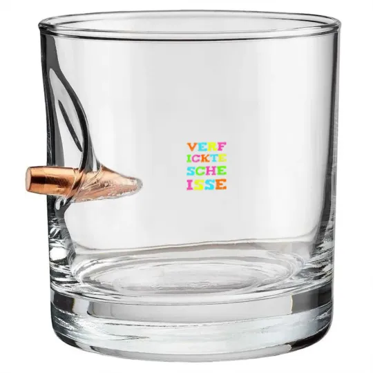 Discover Fucking shit Funny curse saying Bullet Whiskey Glasses