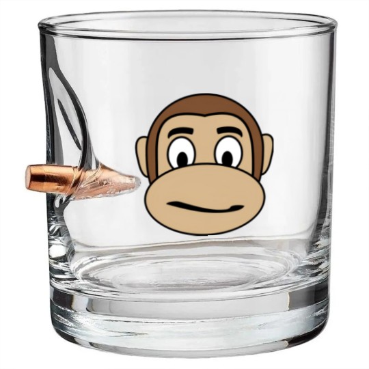 Discover Monkey Emoji - skeptical Bullet Whiskey Glasses