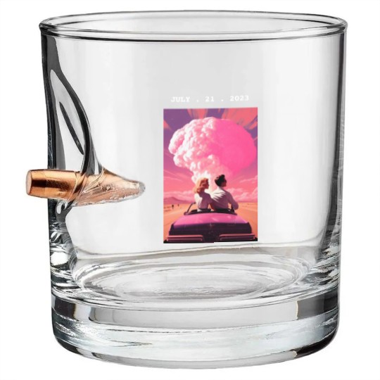 Discover Barbenheimer Barbie Movie Oppenheimer Bullet Whiskey Glasses, The Ultimate Double Feature