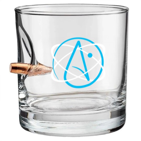 Discover Atheist Atom Logo Bullet Whiskey Glasses