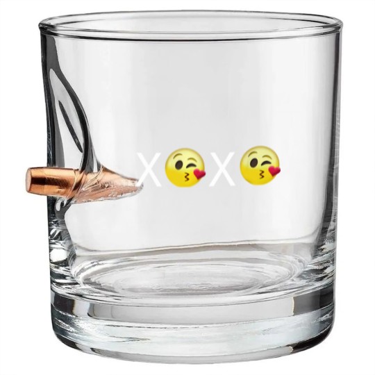 Discover "XOXO" Emojis Bullet Whiskey Glasses