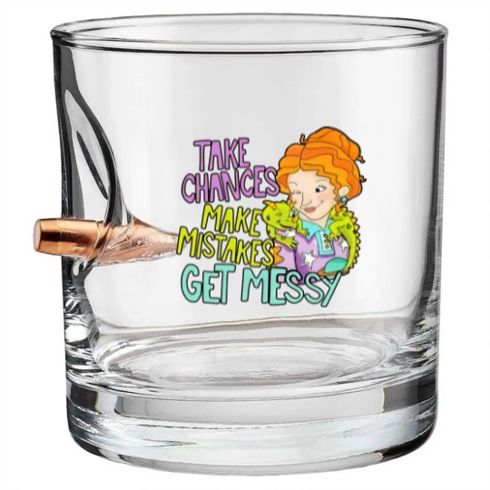 Discover Take Chances Make Mistakes Get Messy Bullet Whiskey Glasses, Miss Frizzle Bullet Whiskey Glasses, Magic School Bus