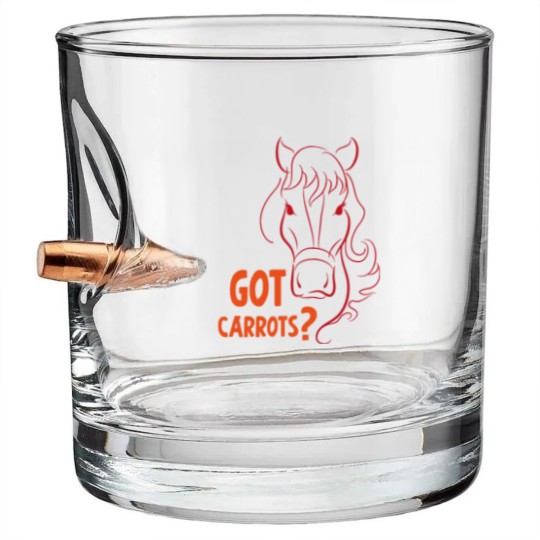 Discover Got carrots horse hobby dressage gift sport Bullet Whiskey Glasses