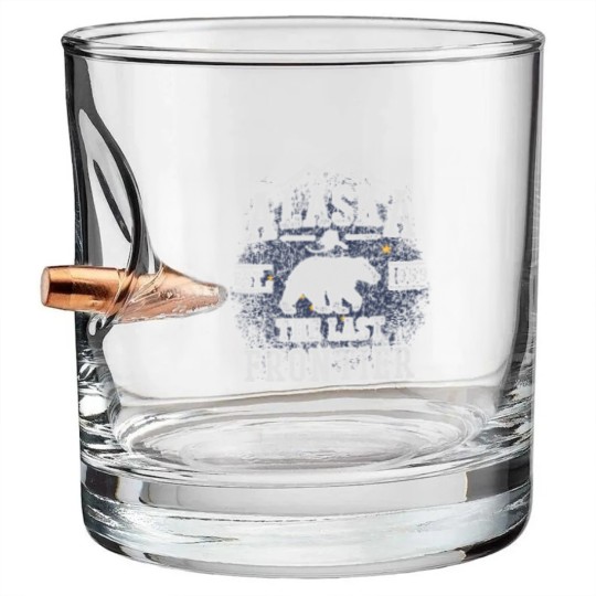 Discover Alaska The Last Frontier Bullet Whiskey Glasses