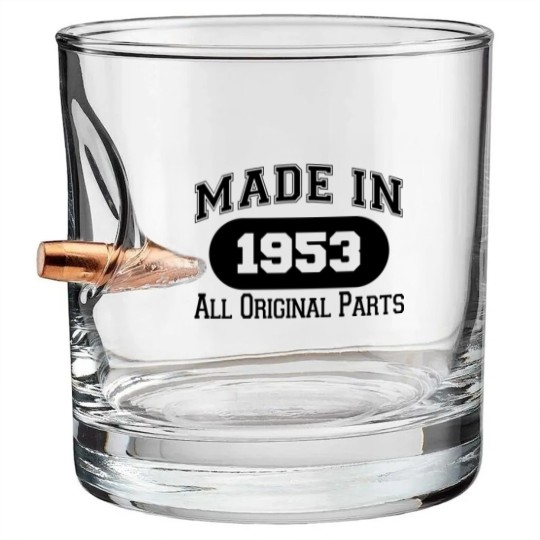 Discover MADE IN 1953 ALL ORIGINAL PARTS - Made In 1953 All Original Parts - Bullet Whiskey Glasses