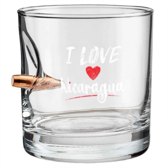 Discover Nicaragua Bullet Whiskey Glasses