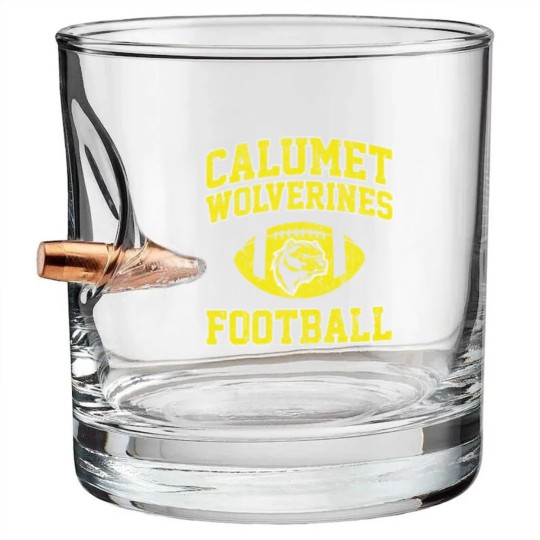 Discover Calumet Wolverines Football - Red Dawn - Bullet Whiskey Glasses