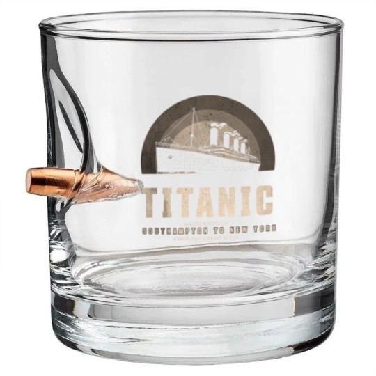 Discover RMS Titanic "The Ship of Dreams" Bullet Whiskey Glasses