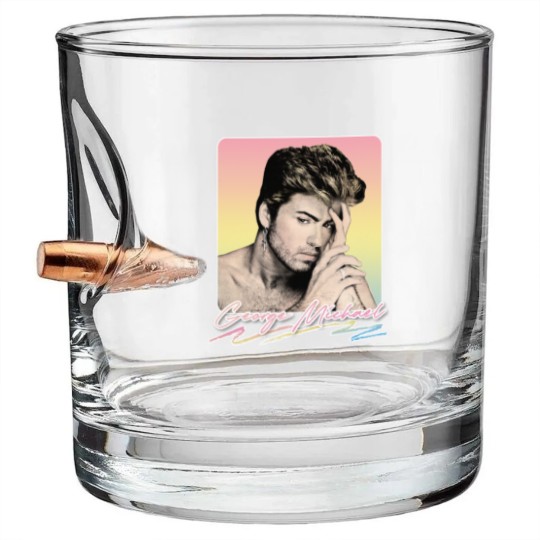 Discover George Michael // Faded Vintage Look // Original Design - George Michael - Bullet Whiskey Glasses