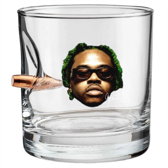 Discover GUNNA Bullet Whiskey Glasses, Rare Hip Hop Graphic Print, Rap Bullet Whiskey Glasses
