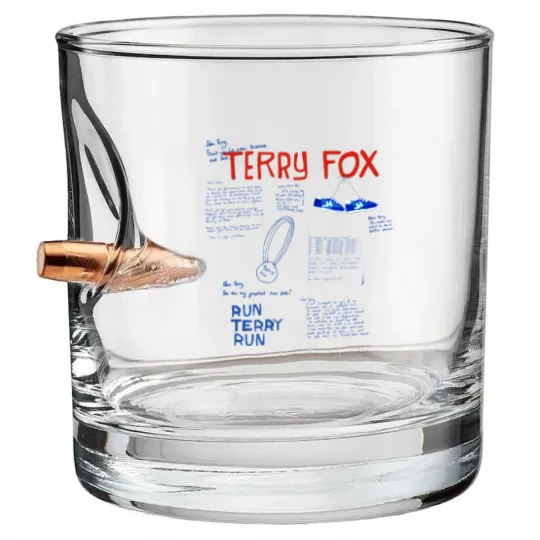 Discover Ryan Reynolds Terry Fox Bullet Whiskey Glasses for men women, Terry Fox Run Bullet Whiskey Glasses