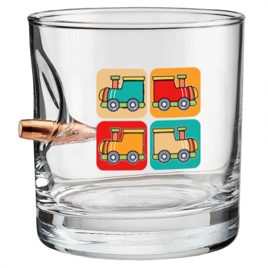 Discover Train Bullet Whiskey Glasses Little Retro Trains I Kids I Railway I Toddler Train Bullet Whiskey Glasses Bullet Whiskey Glasses