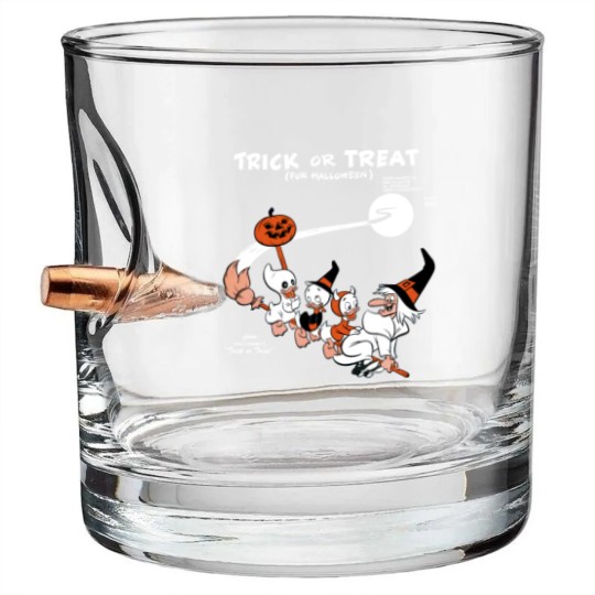 Discover Trick Or Treat Bullet Whiskey Glasses, Huey Dewey Louie Witch Halloween Bullet Whiskey Glasses