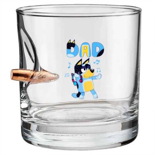 Discover Funny blues Dad Mum Father_s Day Bullet Whiskey Glasses