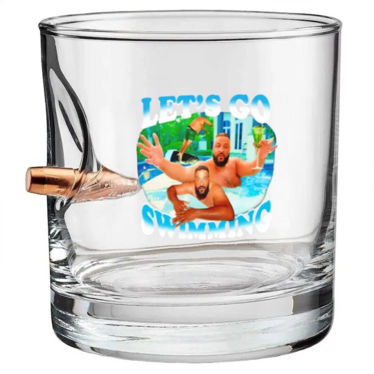 Discover Lets Go Swimming Dj Khaled Bullet Whiskey Glasses, Dj Khaled Funny Bullet Whiskey Glasses, Dj Khaled Merch