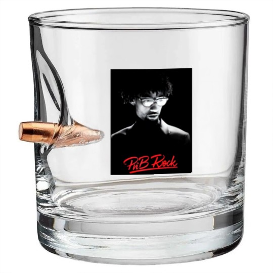 Discover Rest in Peace PnB Rock Bullet Whiskey Glasses, PnB Rock