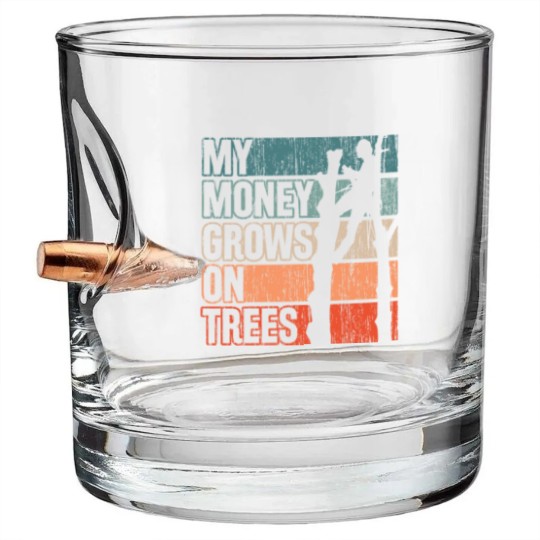 Discover My Money Grows On Trees Vintage Tree Climb Bullet Whiskey Glasses