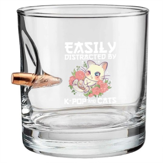 Discover K-Pop Cats Sayings | Korean Pop Cat Pet K Pop Gift Bullet Whiskey Glasses