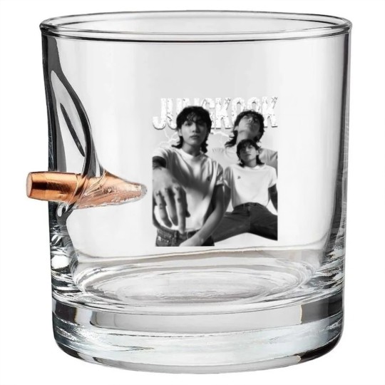 Discover Vintage JungKook 90s Bootleg Bullet Whiskey Glasses, Jungkook Seven BTS Unisex Bullet Whiskey Glasses