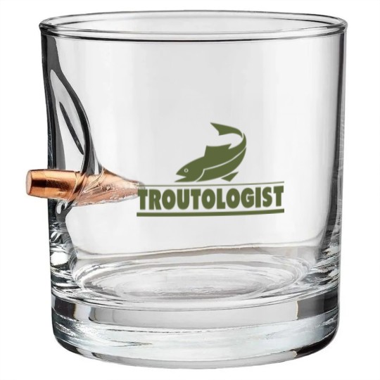 Discover Trout Fishing Bullet Whiskey Glasses
