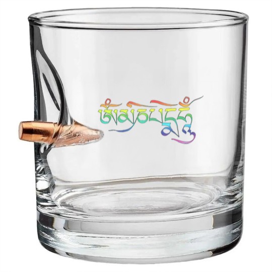 Discover Om Mani Mantra Bullet Whiskey Glasses