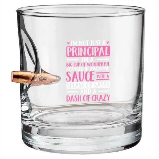 Discover Im Not Just A Principal Cute Humorous Appreciation Bullet Whiskey Glasses