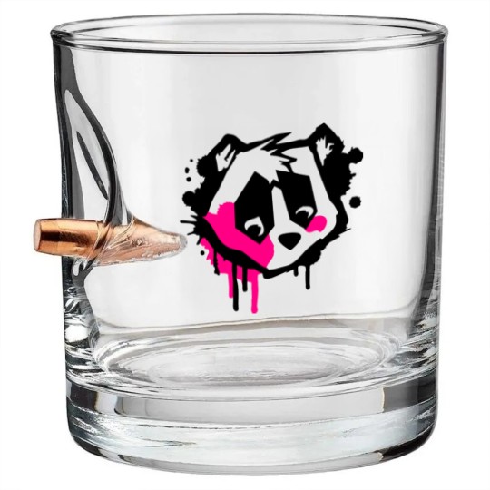 Discover Bear Head in graffiti style Bullet Whiskey Glasses