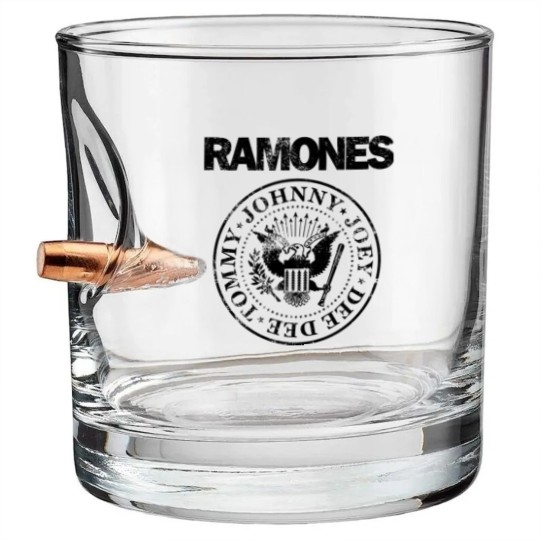 Discover Bullet Whiskey Glasses Ramones Logo Tommy Dee Dee Joey Retro Vintage