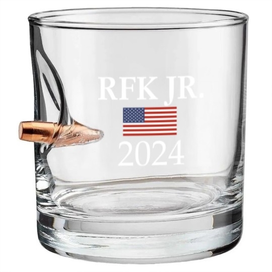 Discover Kennedy 2024 Bullet Whiskey Glasses, Robert F Kennedy Jr. for President Bullet Whiskey Glasses