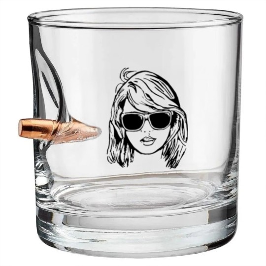 Discover Tay Swift portrait Bullet Whiskey Glasses