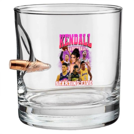 Discover 90s Vintage Kendall Starting Five Bullet Whiskey Glasses Loahaddian Kendall Jenner Team Bullet Whiskey Glasses
