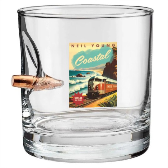 Discover Neil Young Coastal 2023 Tour Bullet Whiskey Glasses, Neil Young Bullet Whiskey Glasses, Neil Young Tour Poster Bullet Whiskey Glasses