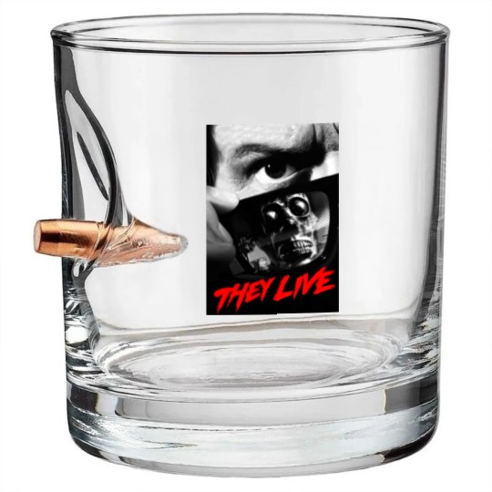Discover They Live - John Carpenter - Rowdy Roddy Piper Bullet Whiskey Glasses
