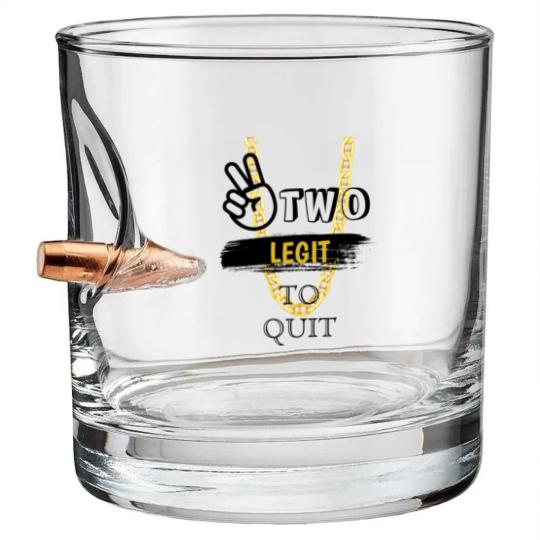 Discover TWO LEGIT TO QUIT 2nd Birthday MOM Bullet Whiskey Glasses