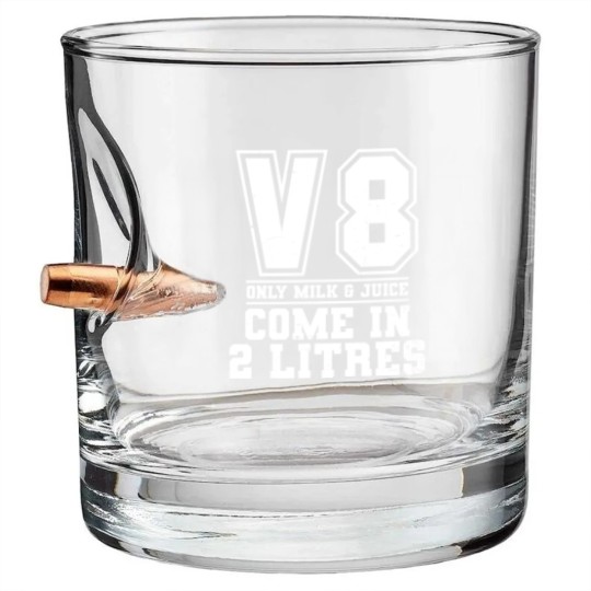 Discover V8 Engine Bullet Whiskey Glasses | Milk And Juice Come 2 Litres Gift - V8 Engine - Bullet Whiskey Glasses