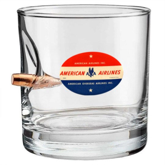 Discover American airlines Bullet Whiskey Glasses