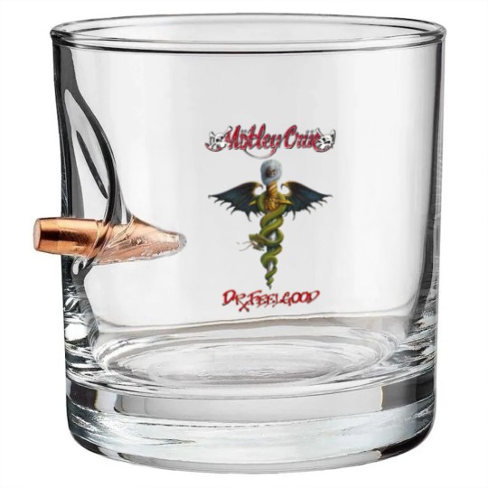 Discover Motley Crue Dr Feelgood Logo Bullet Whiskey Glasses