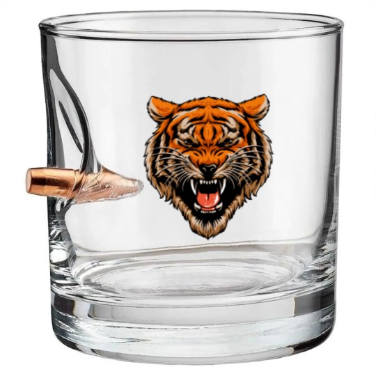 Discover tiger head - Roaring Tiger - Bullet Whiskey Glasses