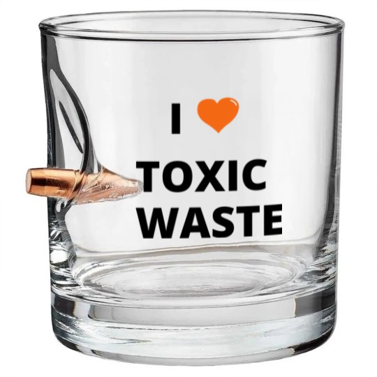 Discover i heart toxic wast Bullet Whiskey Glasses
