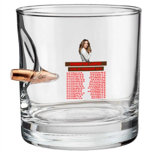 Discover JENNIFER LOPEZ TOUR 2019 BACK Bullet Whiskey Glasses
