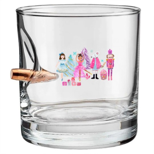 Discover The Nutcracker Ballet Pink Christmas Plum Fairy Vintage Xmas Bullet Whiskey Glasses