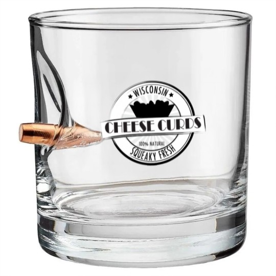 Discover Wisconsin Cheese Curds Bullet Whiskey Glasses