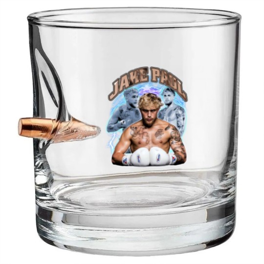Discover Vintage Jake Paul Bullet Whiskey Glasses Boxing Player Bullet Whiskey Glasses, Gift for Boxing Player Fan Bullet Whiskey Glasses