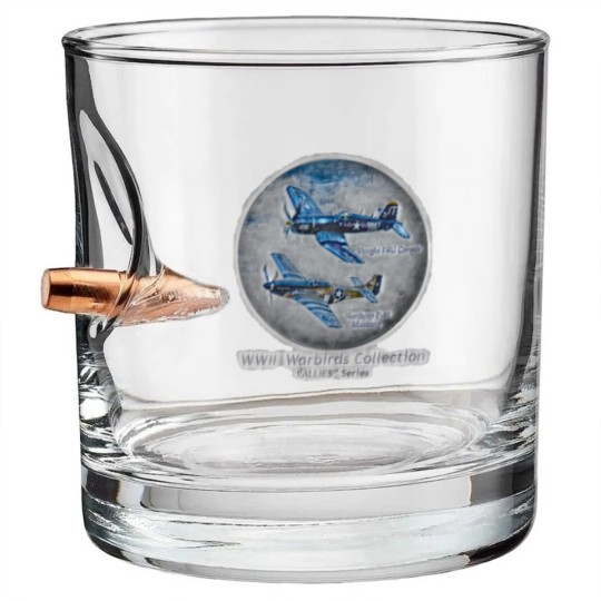Discover F4U CORSAIR and P51 MUSTANG Bullet Whiskey Glasses