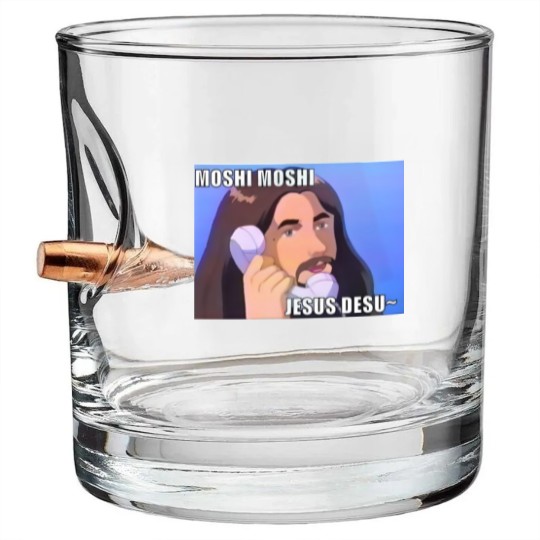 Discover moshi moshi jesus desu anime Bullet Whiskey Glasses