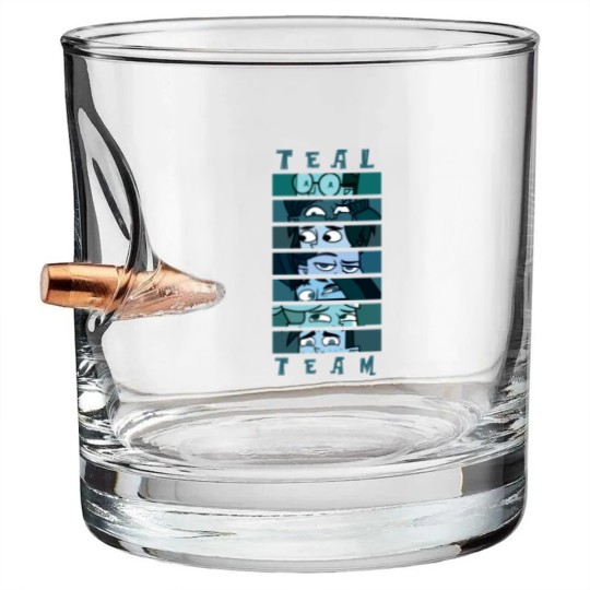 Discover Adventure Camp - Teal Team Bullet Whiskey Glasses