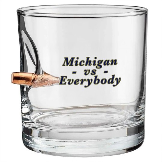 Discover Michigan vs Everybody Bullet Whiskey Glasses