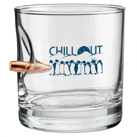 Discover Chill Out Penguin Bullet Whiskey Glasses Funny Penguin Bullet Whiskey Glasses Bullet Whiskey Glasses